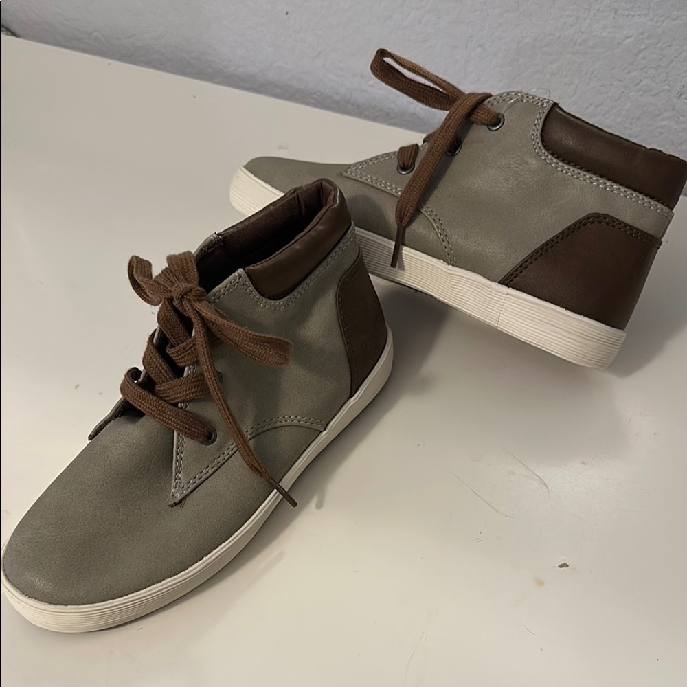 Boys Brown and Gray Casual Shoes by Cat & Jack